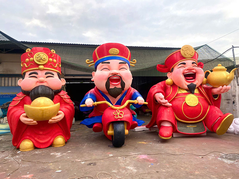 Mô hình mút xốp ông Thần Tài Tết
