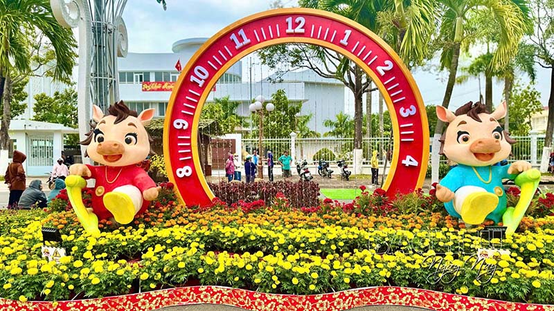 Mô hình cổng chào Tết mút xốp