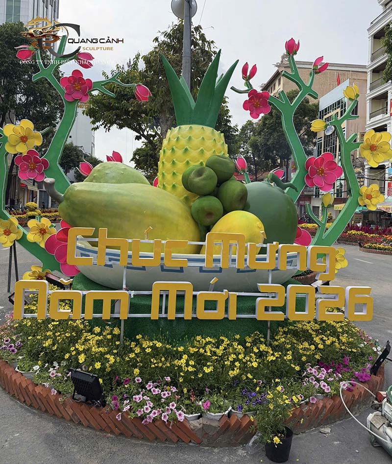 Mô hình trái cây Tết mút xốp