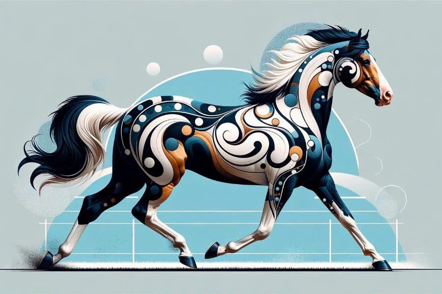 mo-hinh-3d-ngua-voi-hoa-van-trang-tri